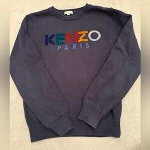 Kenzo Kids Paris Navy Cashmere blend Sweater Size 12a